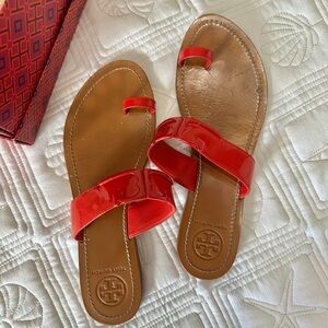 Tory Burch Glossy Red Sandals